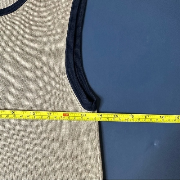 Liz Claiborne Collection Womens 100% Silk Tank Top Size Small Tan Black - Picture 5 of 8